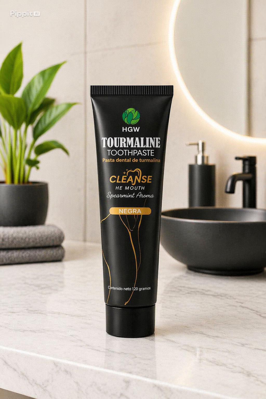 Crema Dental con Turmalina Negra HGW - Presentación 120 g